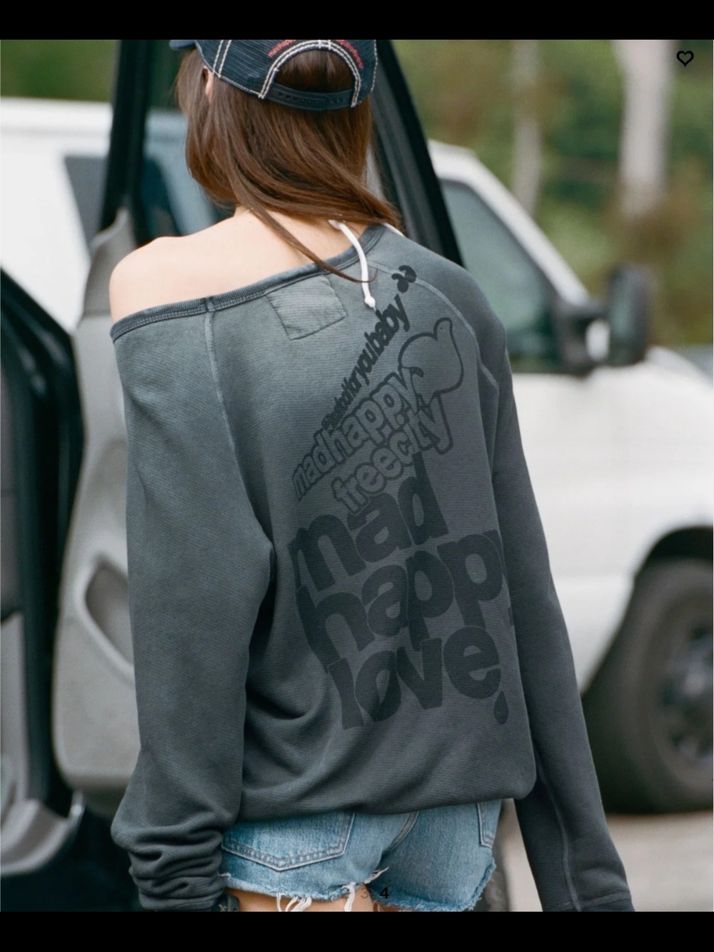 FREECITY Mad Happy Colab Crewneck Sweatshirt Spacerocks Powder